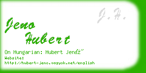 jeno hubert business card